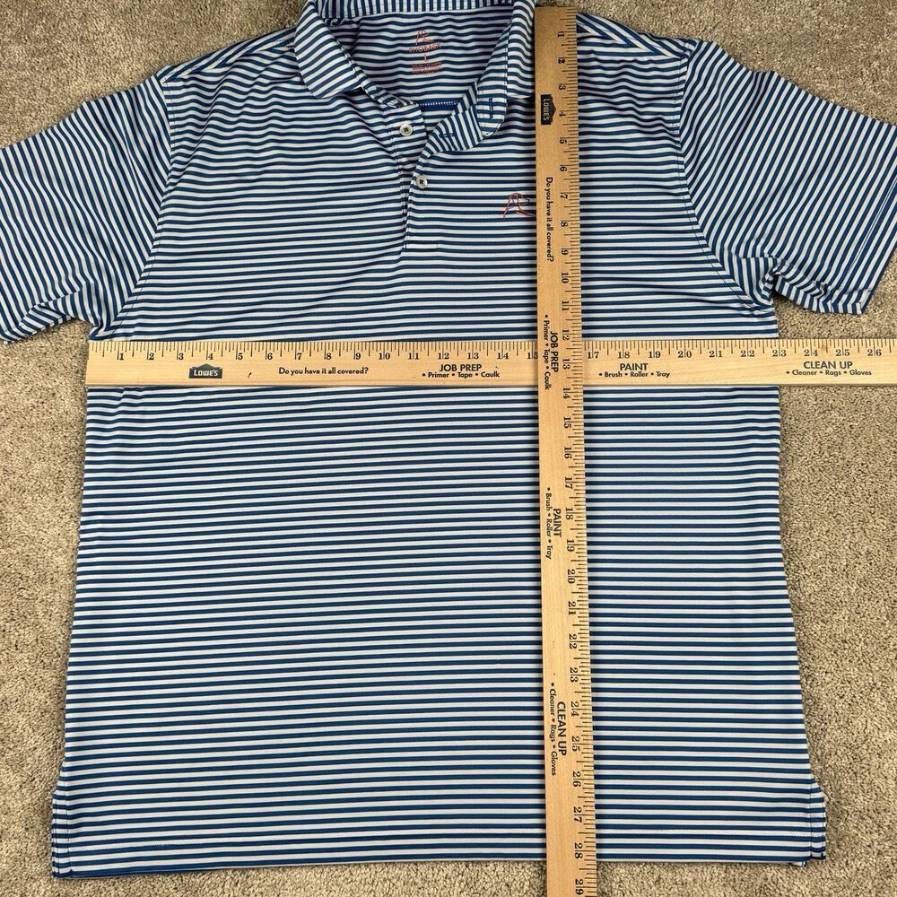 Rhoback Polo Shirt LOT OF 2 Men's Large Performance Bundle Striped Stretch Golf - Picture 15 of 15